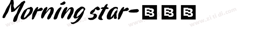 Morning star字体转换